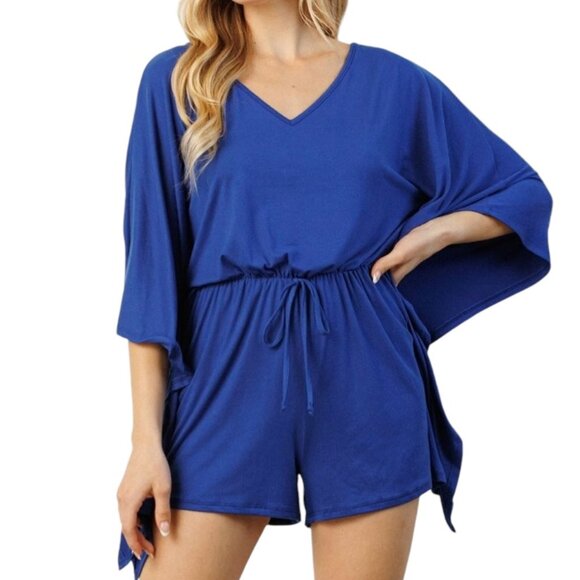 Mittoshop Rib Knit V-Neck Cross Back Jumpsuit main image 1